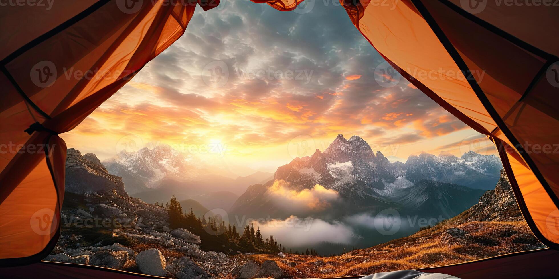 Sunrise in Mountains photo