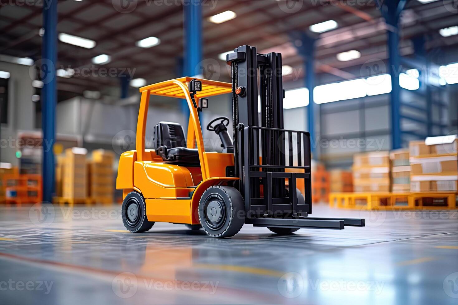 Forklift in the Warehouse photo