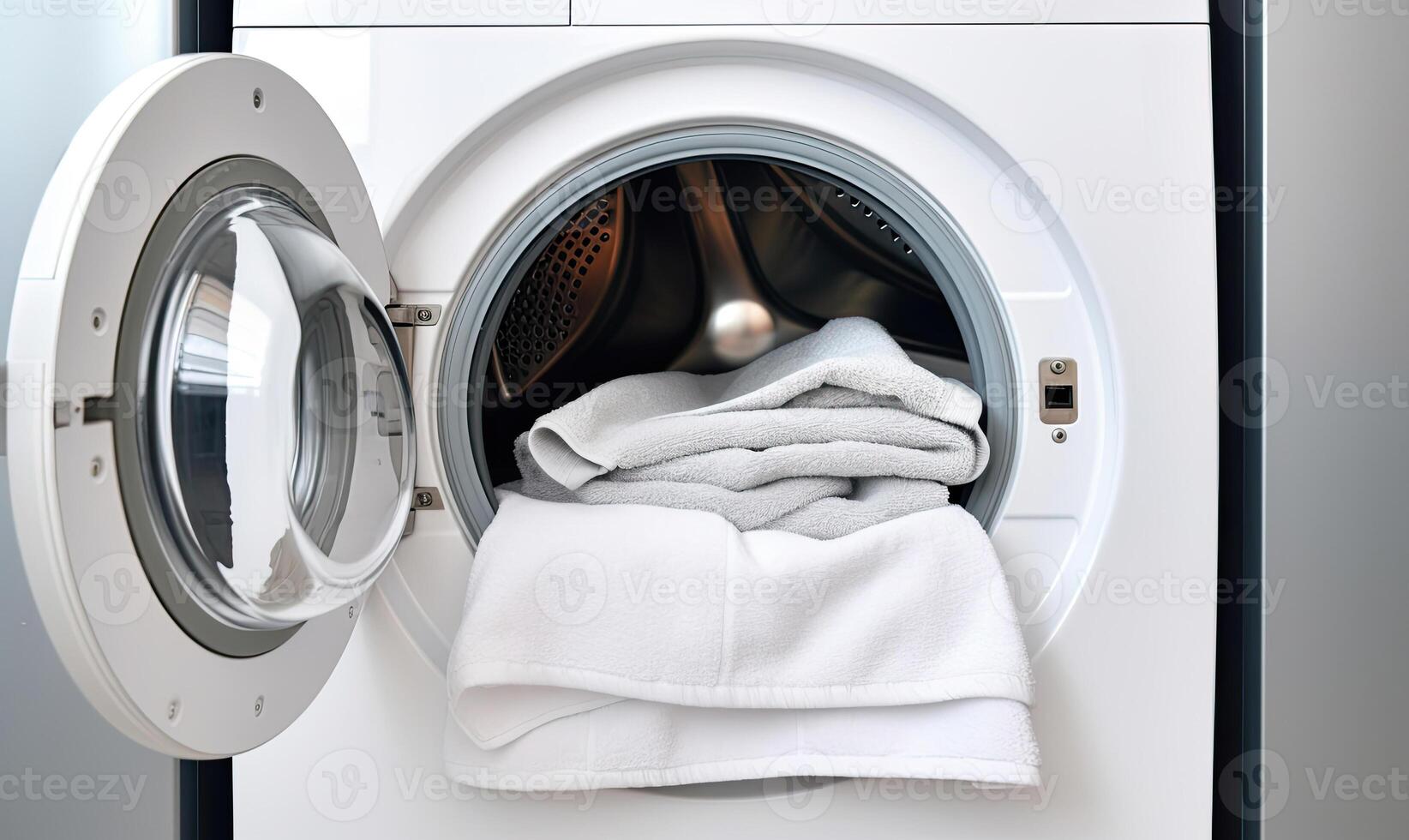 Washing Machine with Towels photo