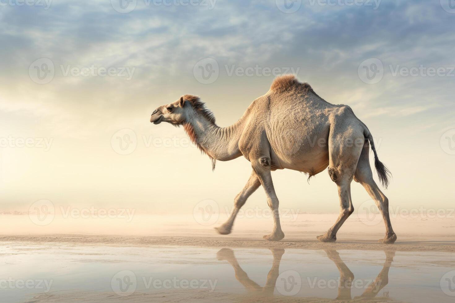 Camel in a Desert photo