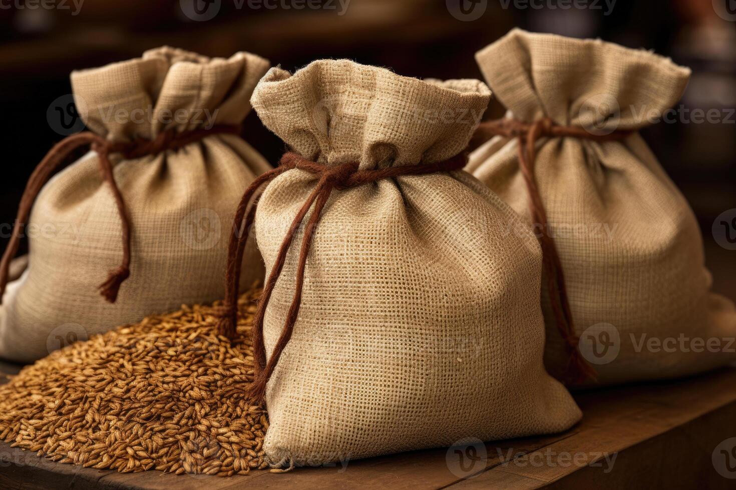 Sacks with Grain photo