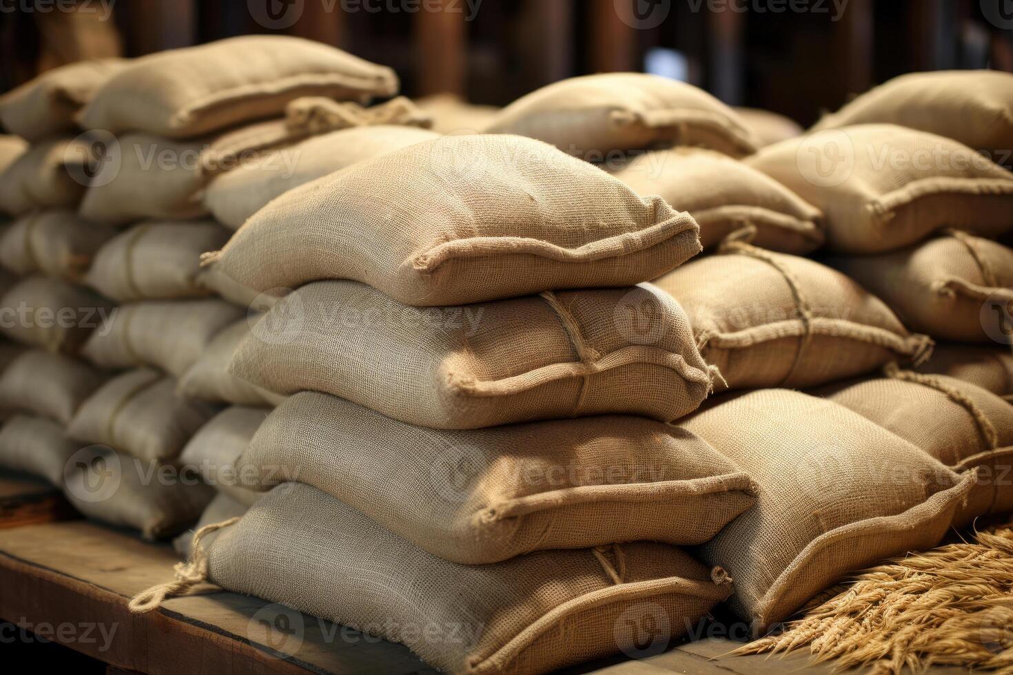 Sacks with Grain photo