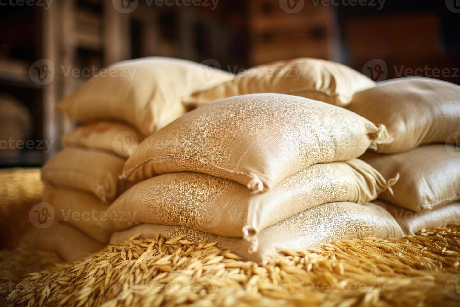 Sacks with Grain photo