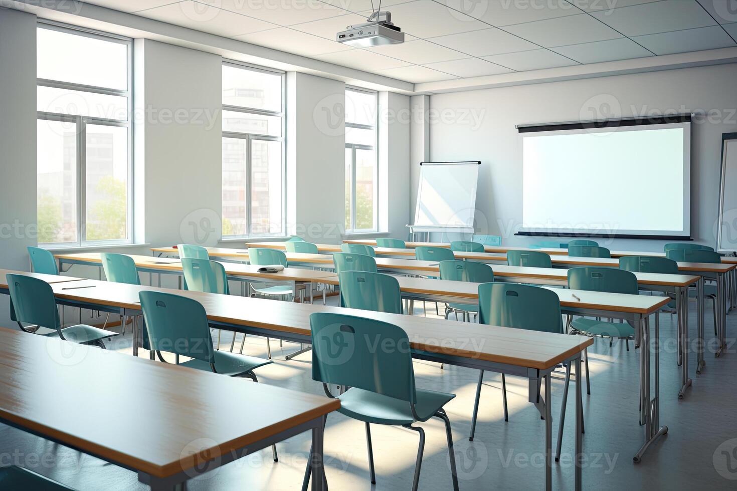 Empty Light Classroom photo