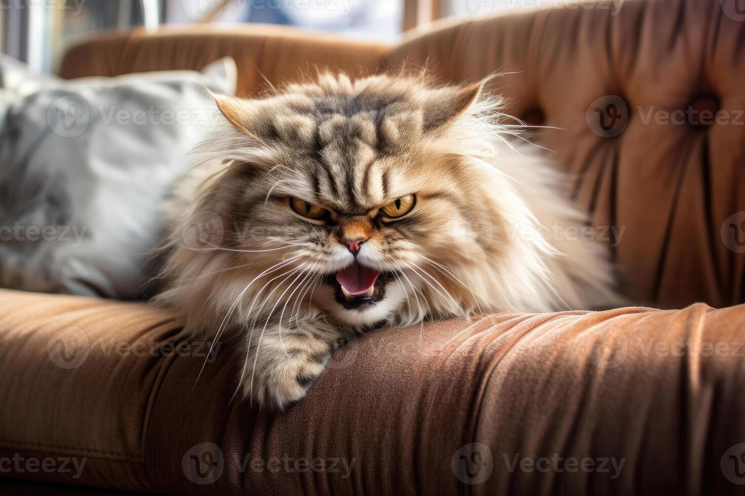 Angry Cat at Home photo