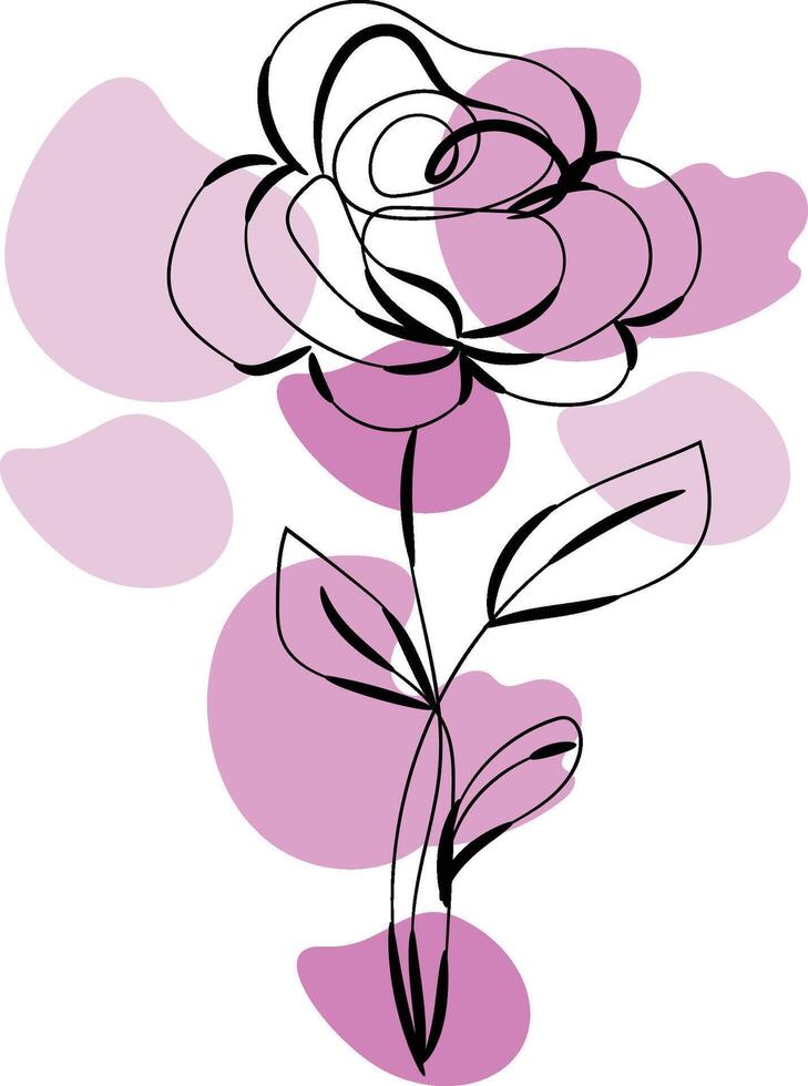 Minimalist botanical floral aesthetic element vector