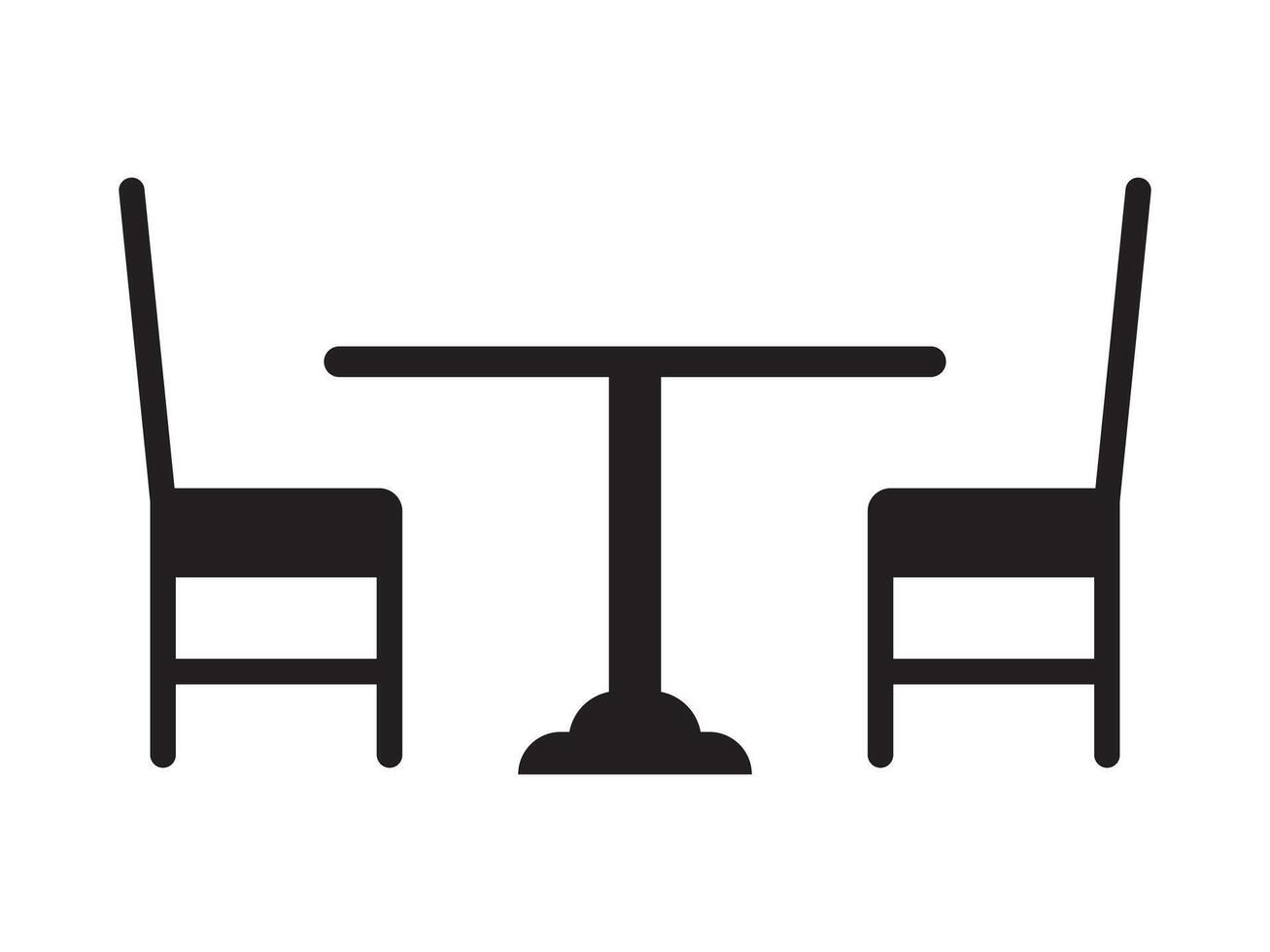 terrace cafe icon, Street table with chairs icon set vector