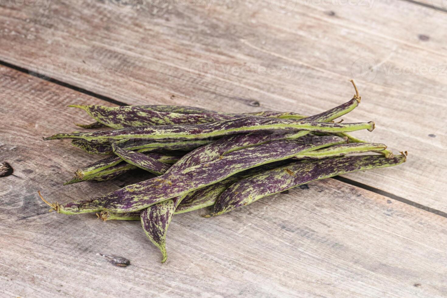 Raw green bean string heap photo