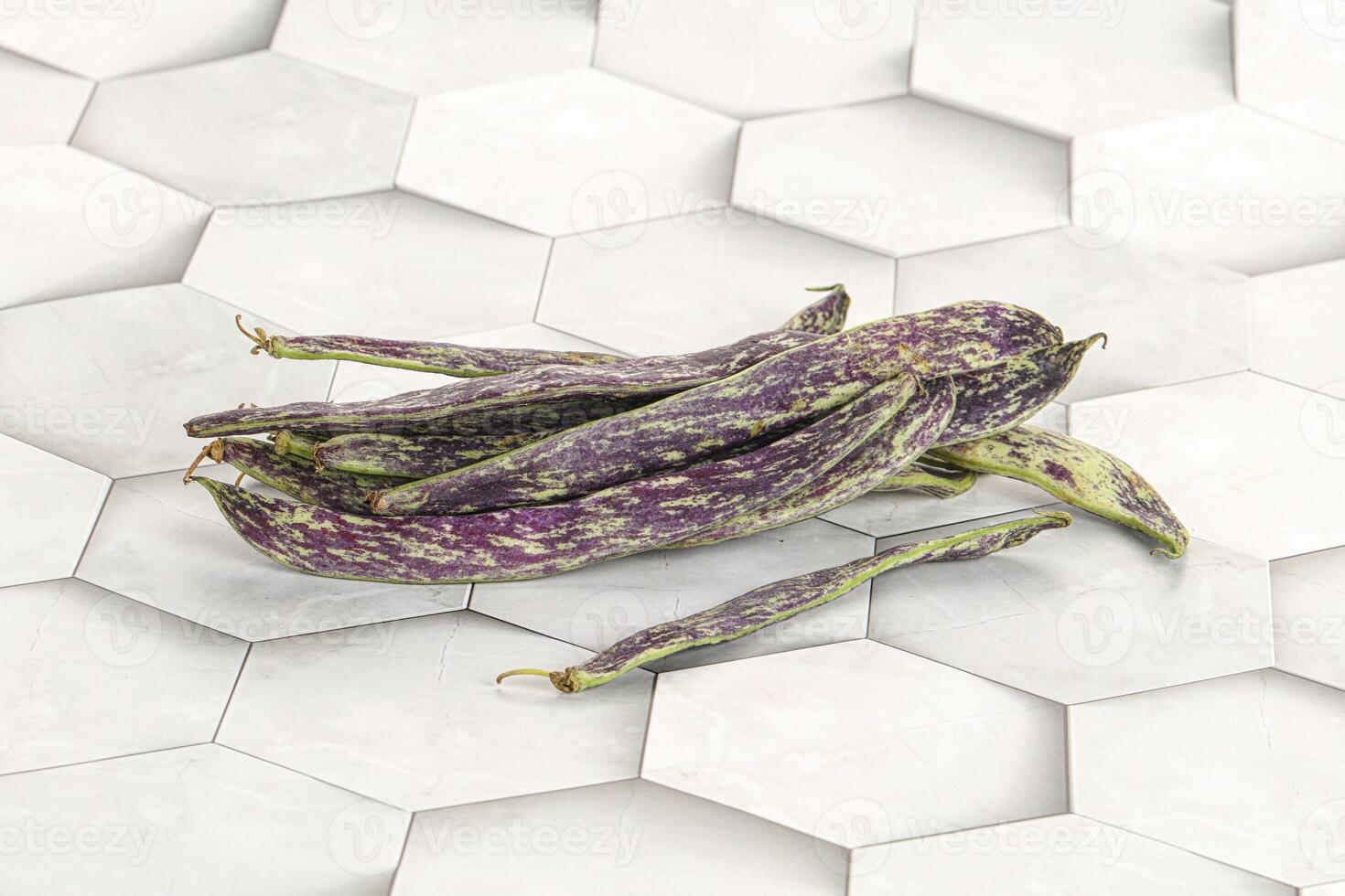 Raw green bean string heap photo