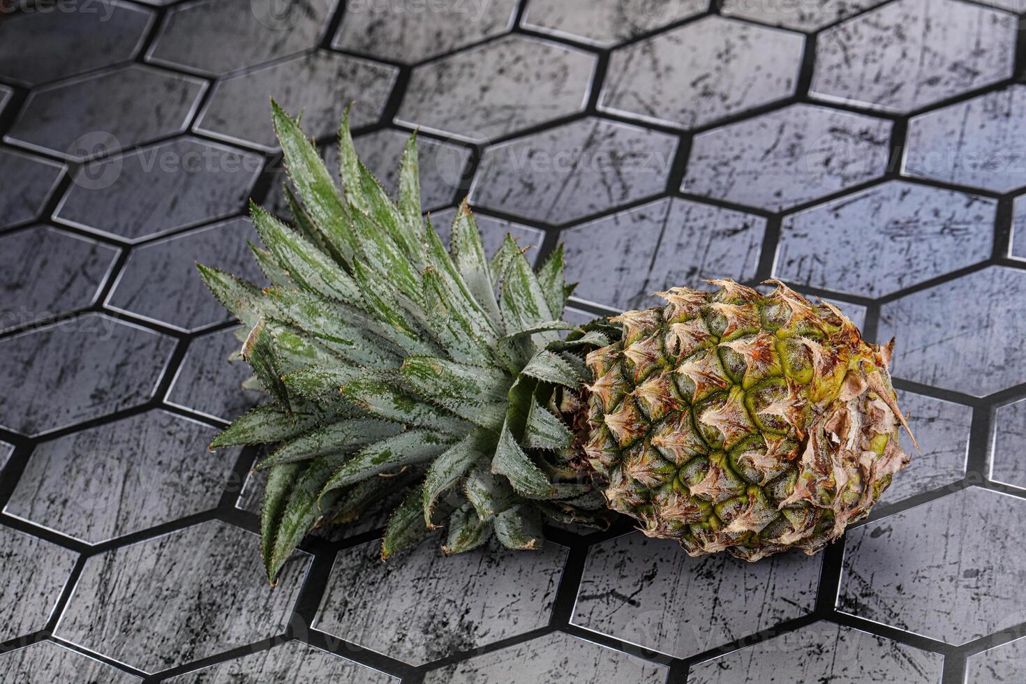Sweet organic ripe tropical pineapple photo