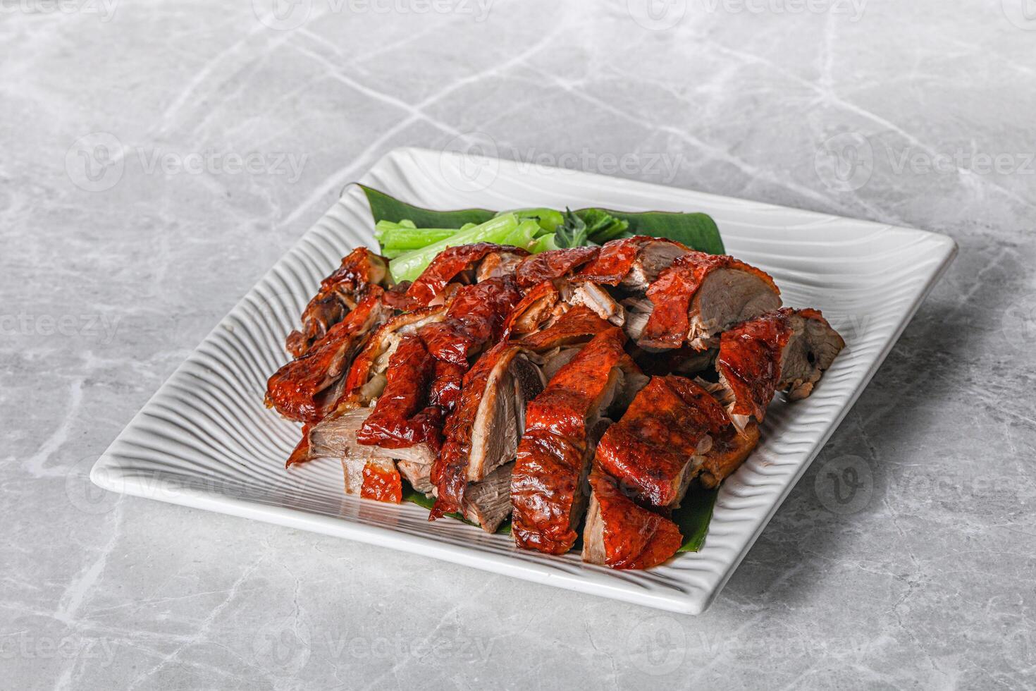 Asian cuisine - roasted duck with skin photo