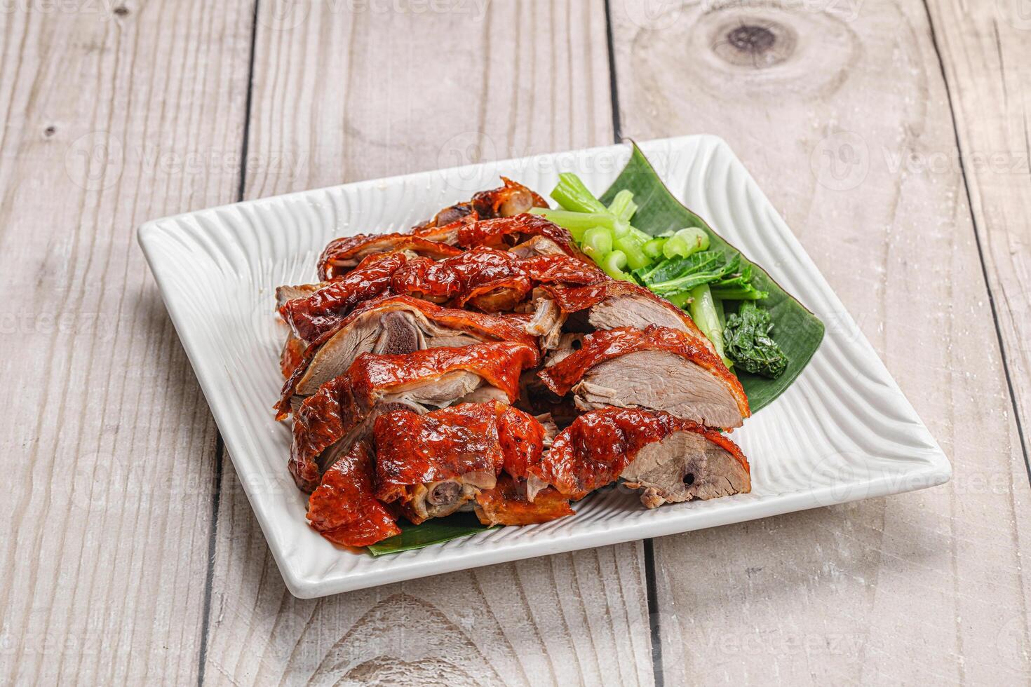 Asian cuisine - roasted duck with skin photo