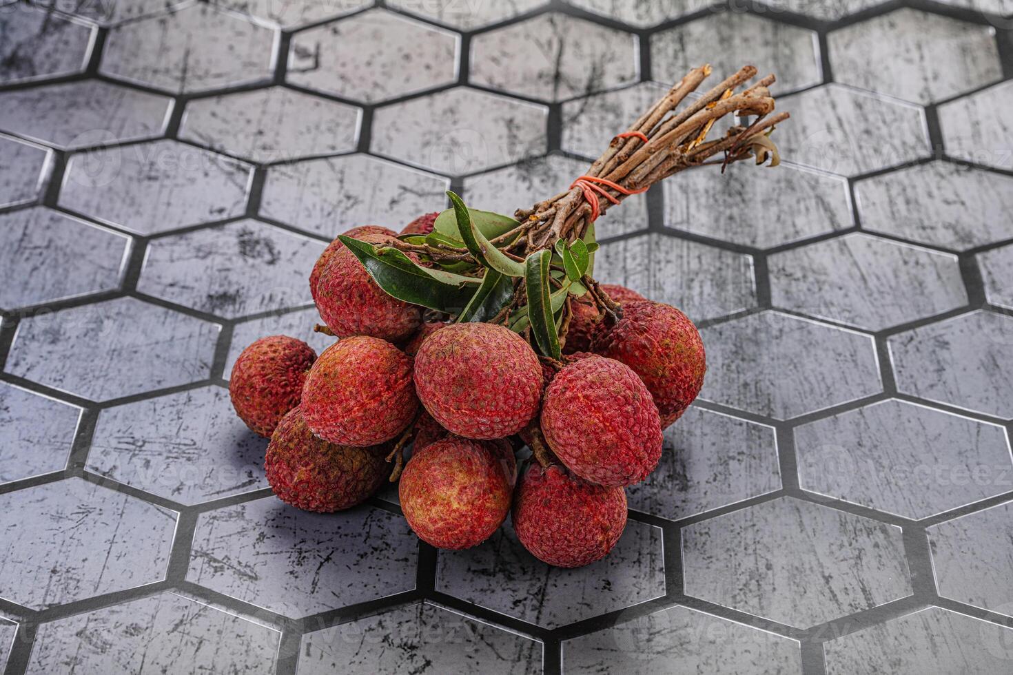 Sweet juicy tropical exotic lychee photo