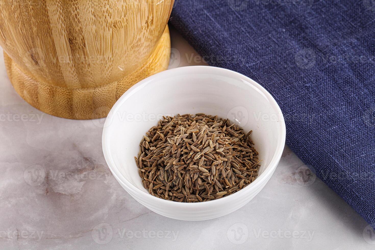 Zeera seeds in the bowl photo