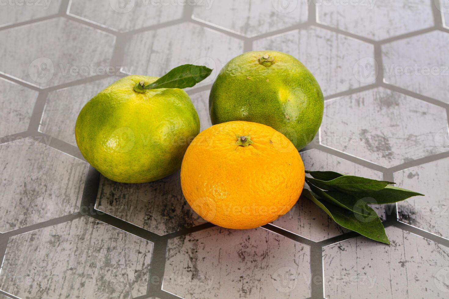 Fresh ripe sweet juicy mandarins photo
