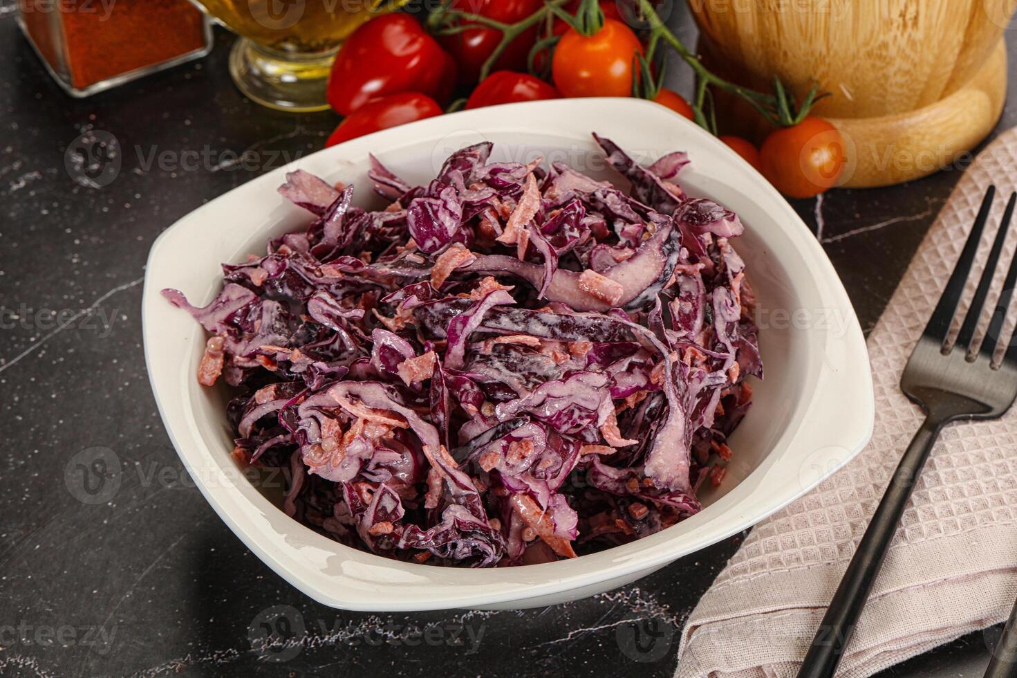 Coleslaw salad with cabbage and carrot photo