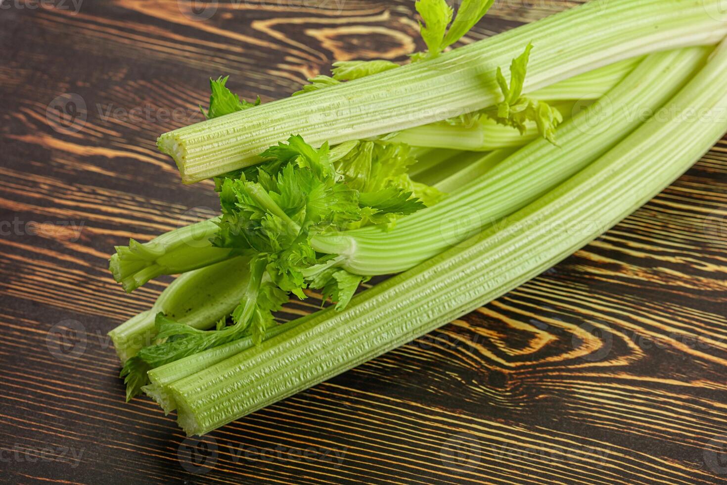 Vegan cuisine - raw celery stem photo