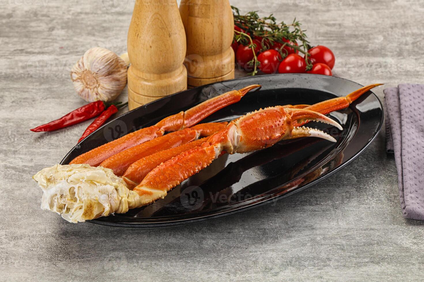 Delicous luxury crab claw legs photo