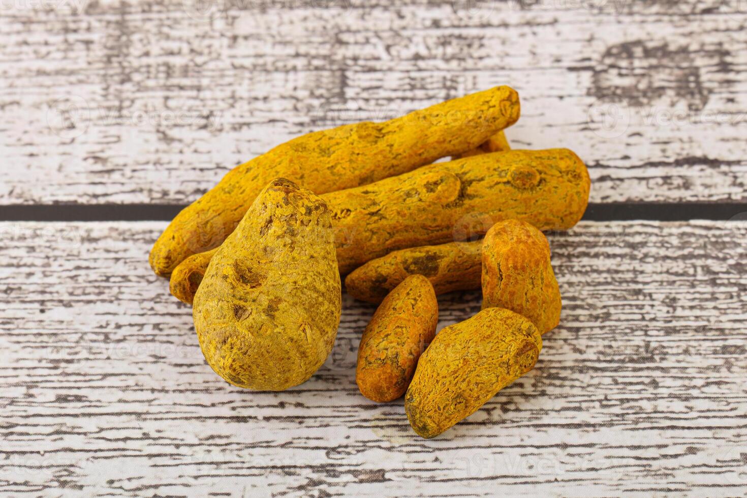 Indian spices - Turmeric root Curcuma photo