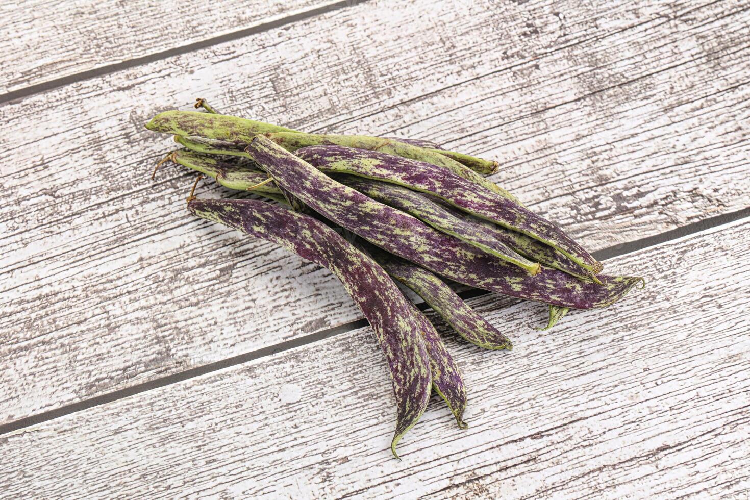 Raw green bean string heap photo