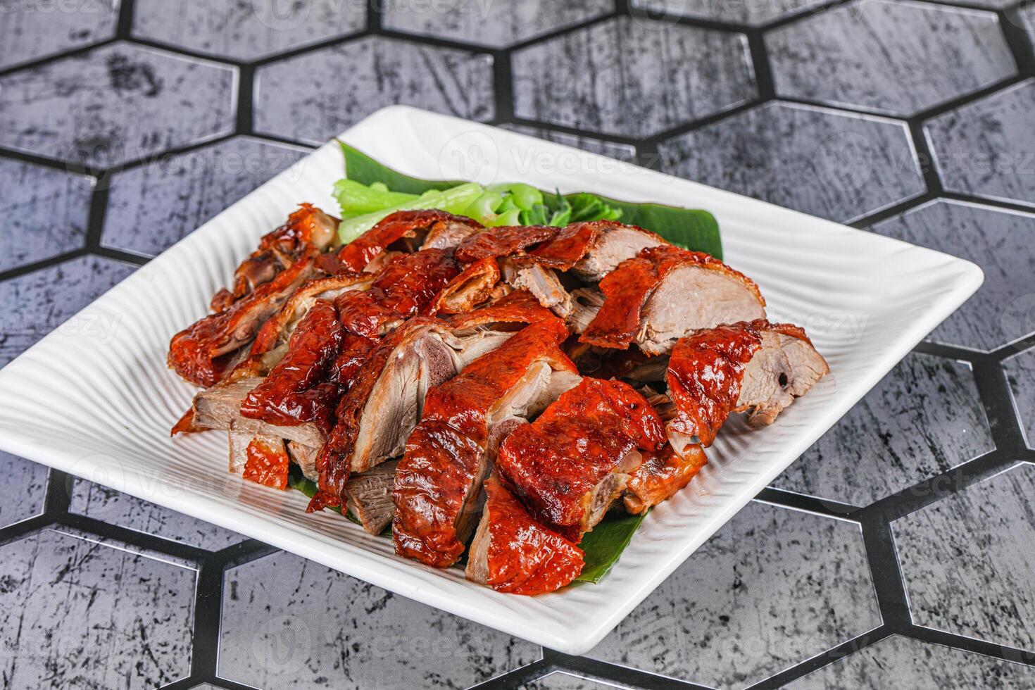 Asian cuisine - roasted duck with skin photo
