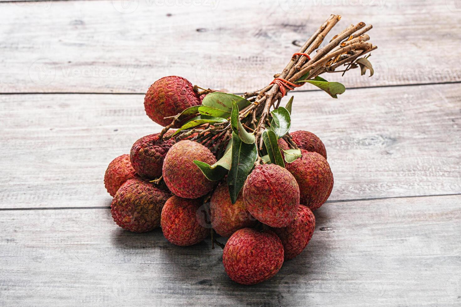 Sweet juicy tropical exotic lychee photo