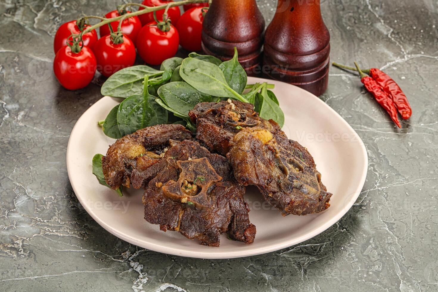 Grilled Lamb neck with spices photo