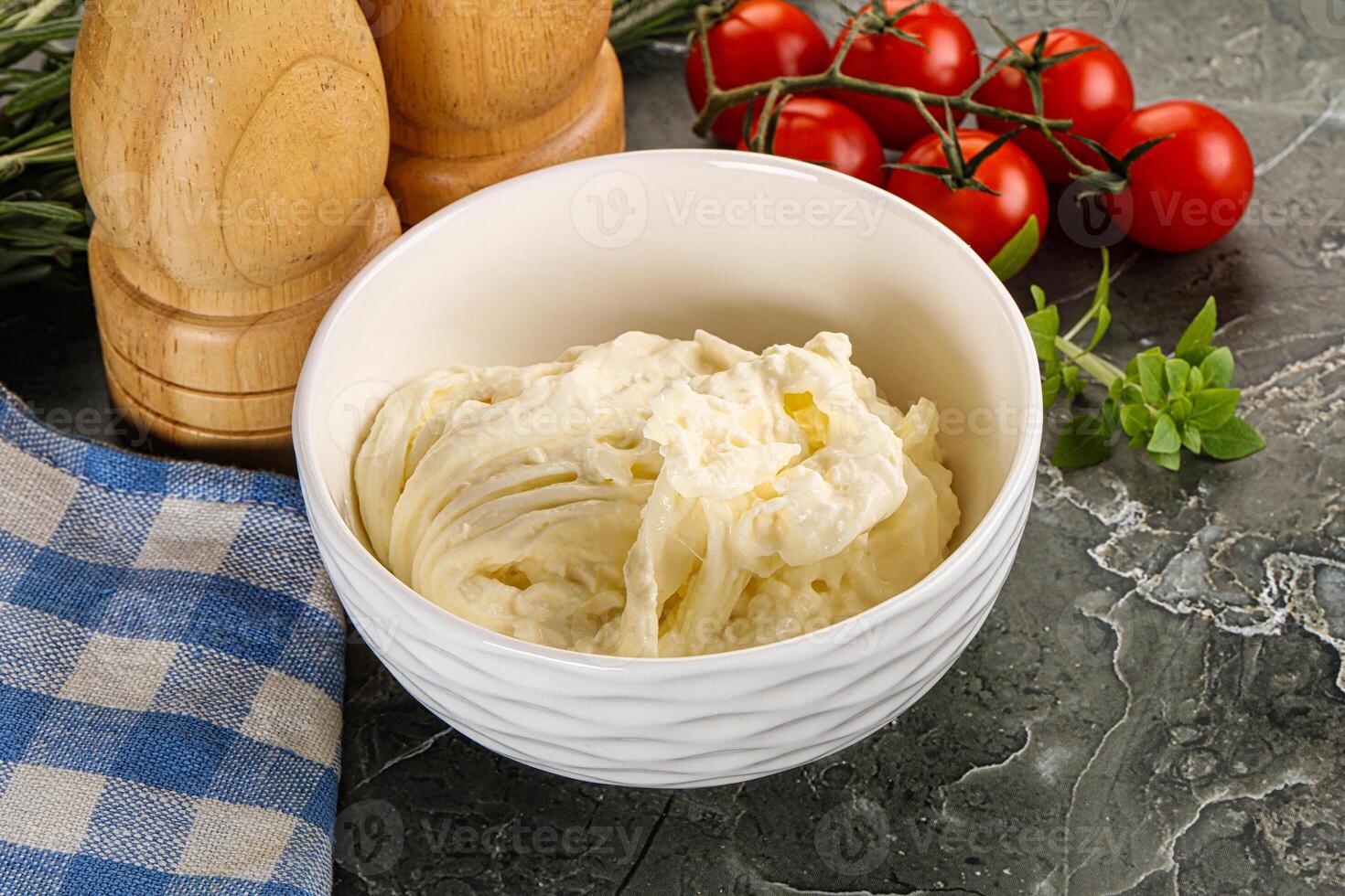 Italian delicous stracciatella cheese photo