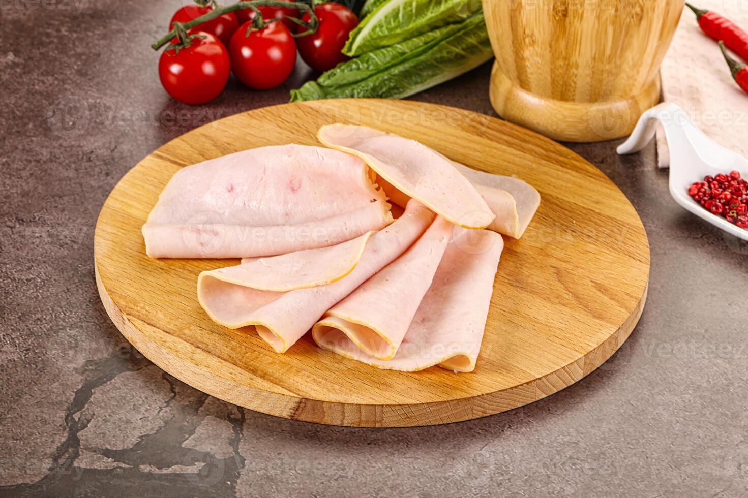 Turkey ham Campana few slices photo