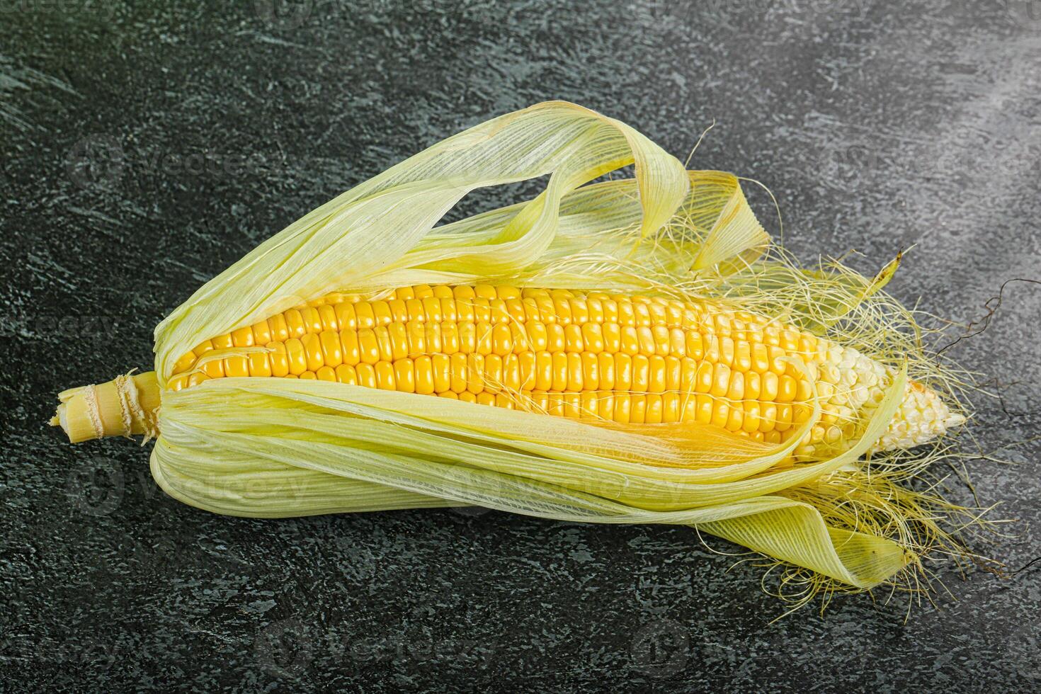 Raw sweet ripe yellow Corn photo