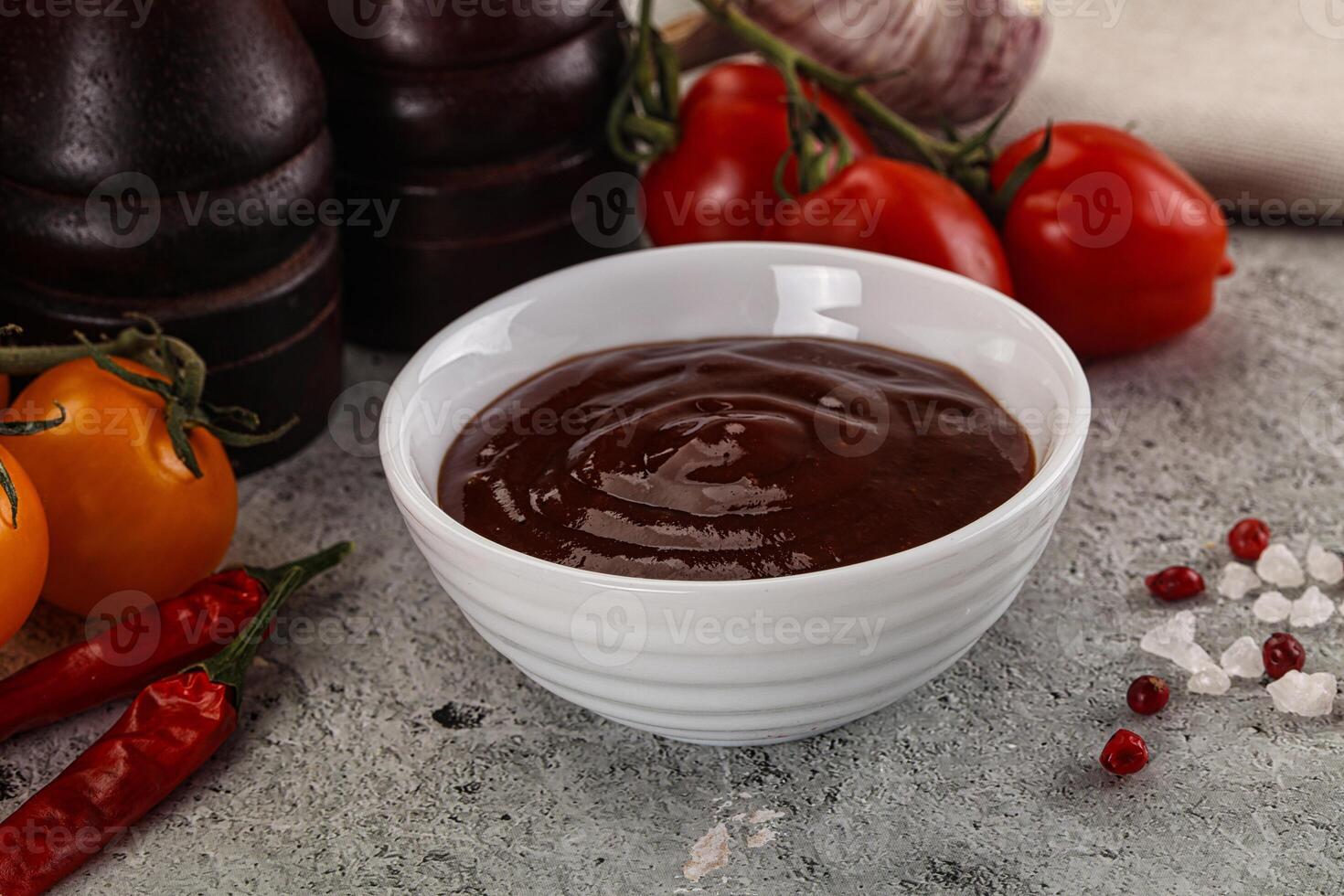 Barbecue sauce for grill meat photo