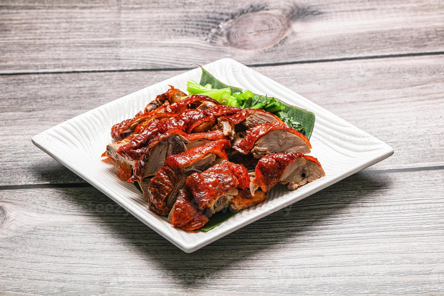 Asian cuisine - roasted duck with skin photo