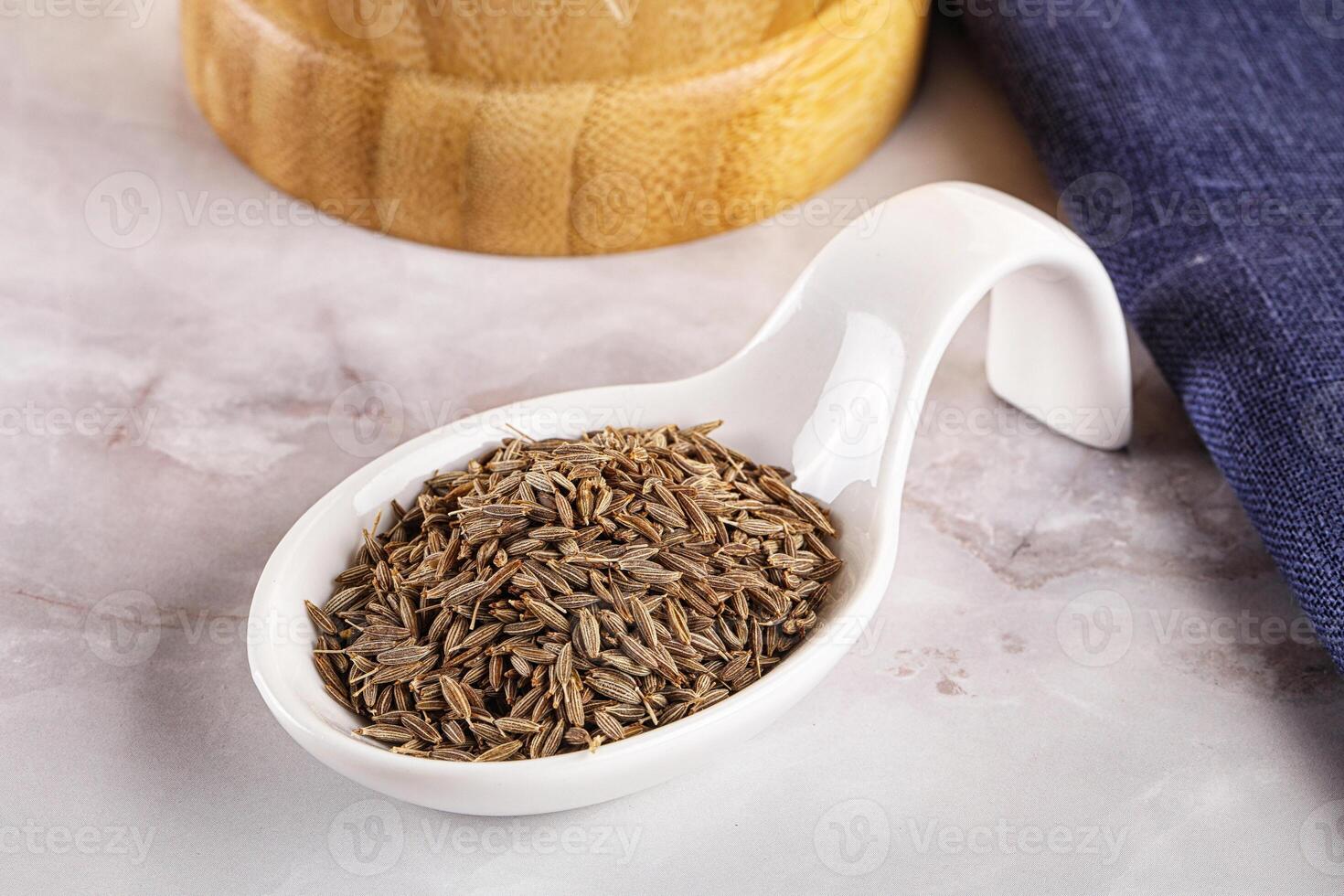 Zeera seeds in the bowl photo