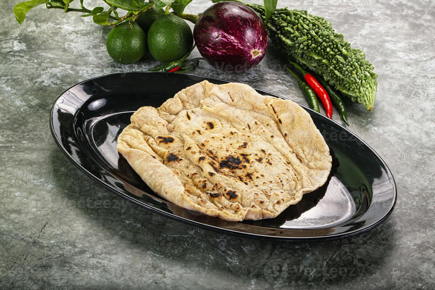 Indian traditional tandori bread - Roti photo
