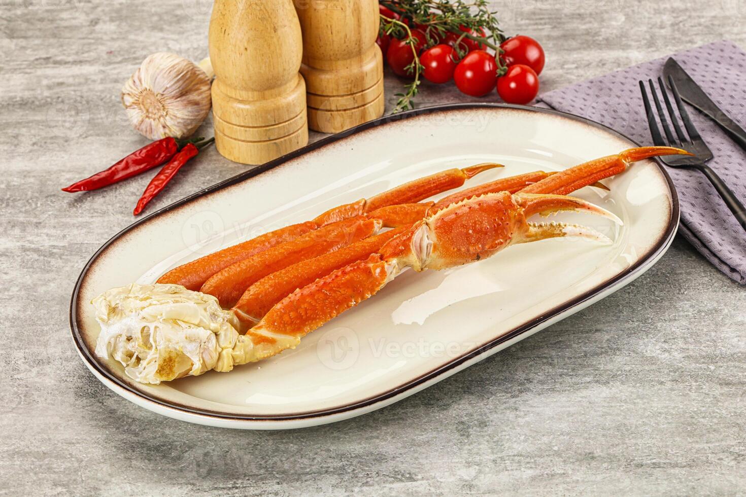 Delicous luxury crab claw legs photo