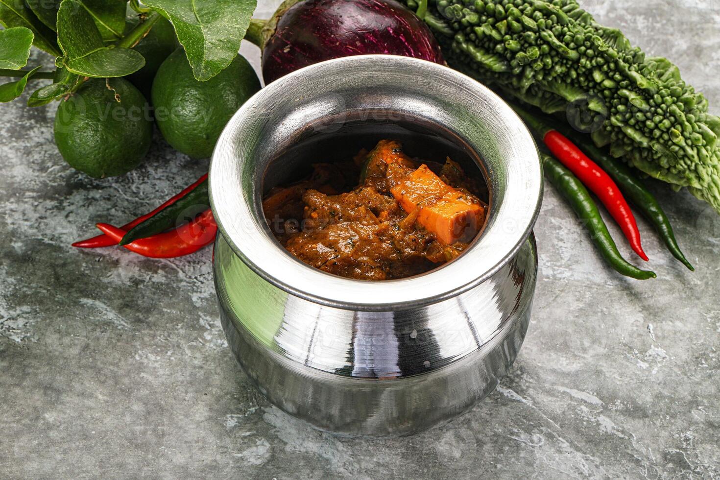 Indian cuisine - homemade mutter paneer photo