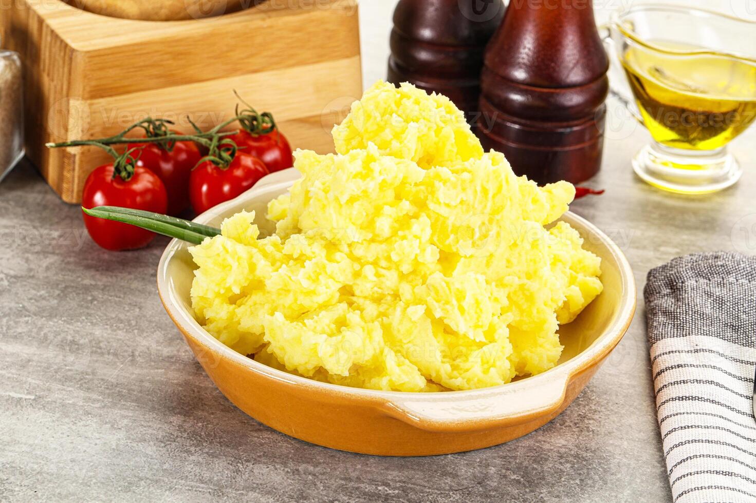 Mashed potato Puree with butter photo