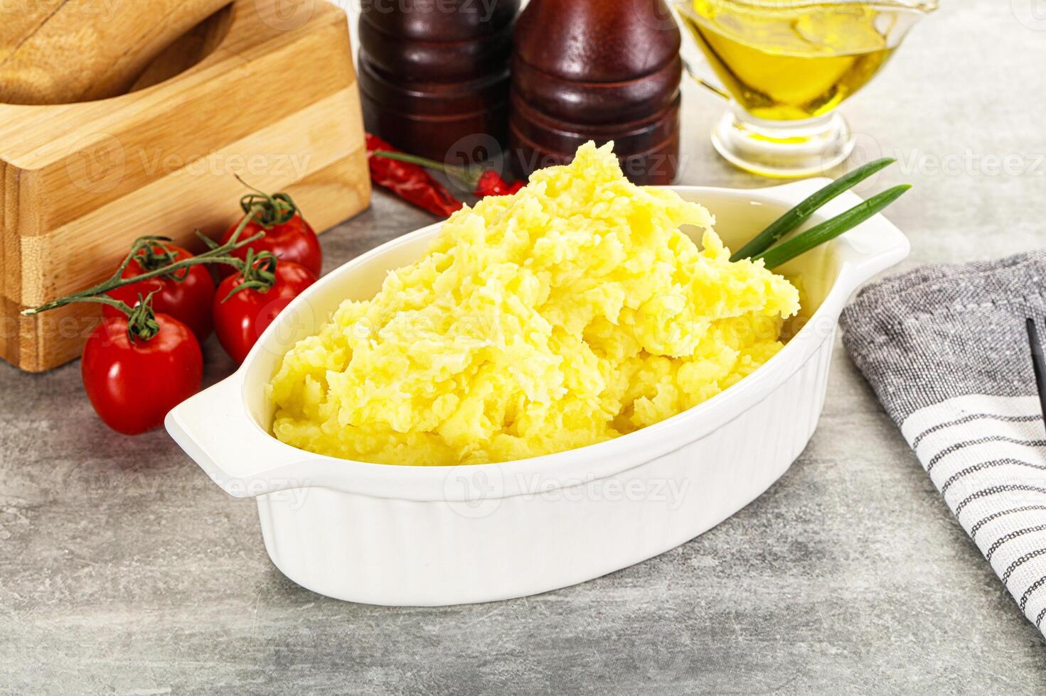 Mashed potato Puree with butter photo