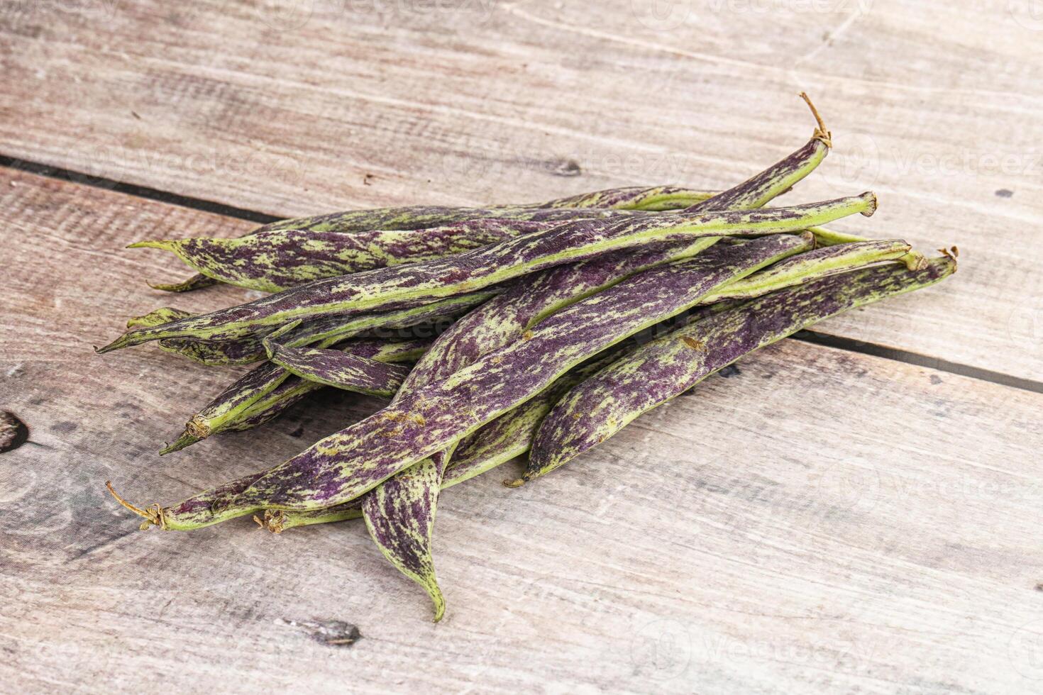 Raw green bean string heap photo