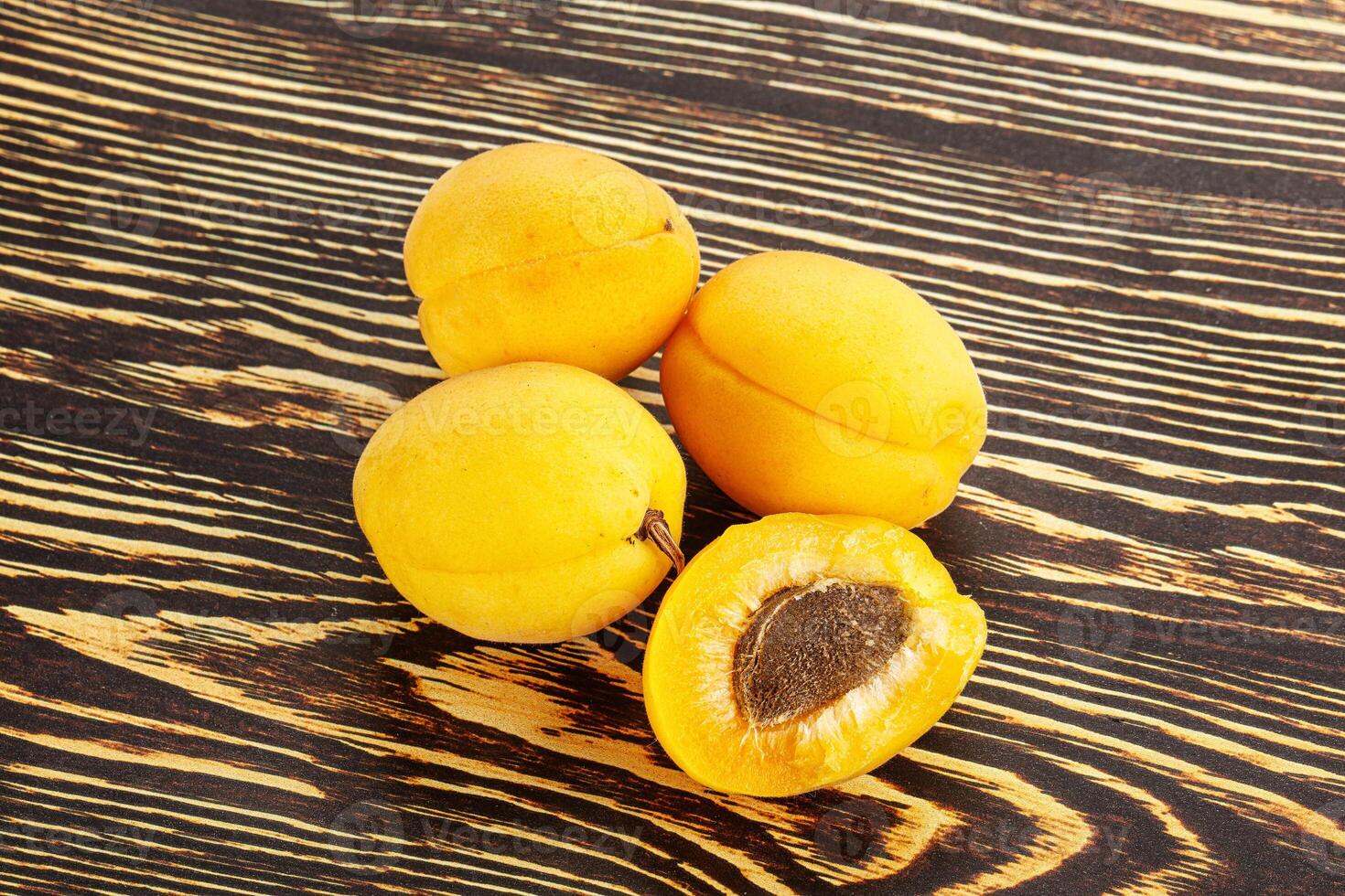 Sweet ripe tasty apricot heap photo