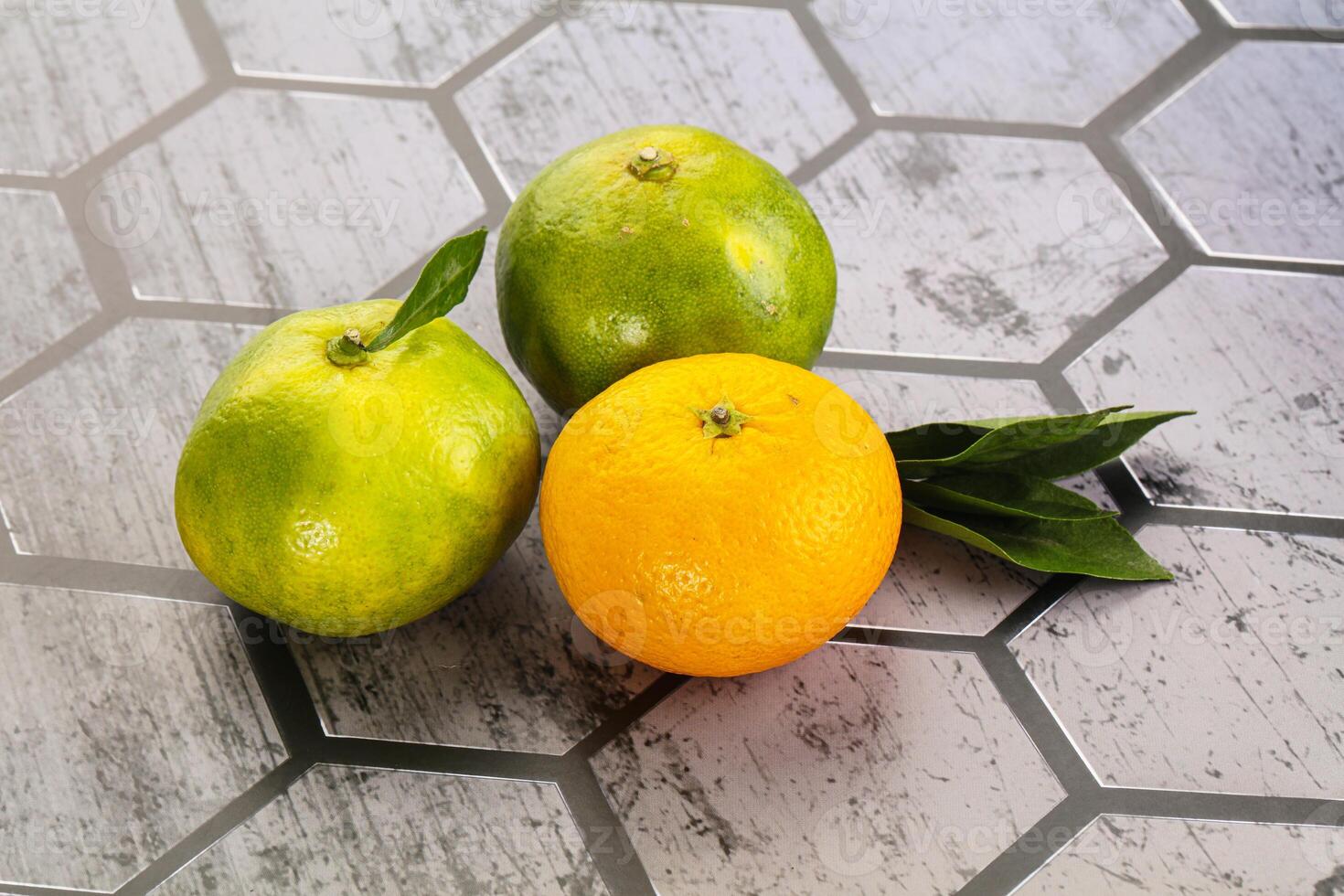 Fresh ripe sweet juicy mandarins photo
