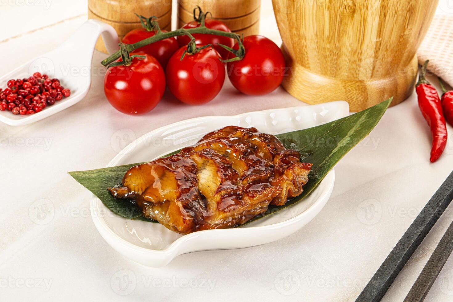 Grilled eel with unagi sauce photo