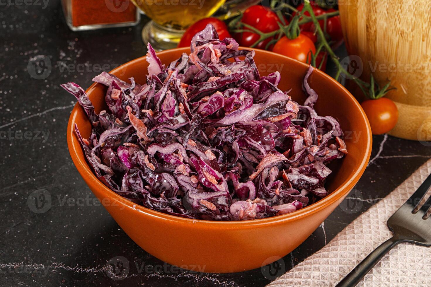 Coleslaw salad with cabbage and carrot photo