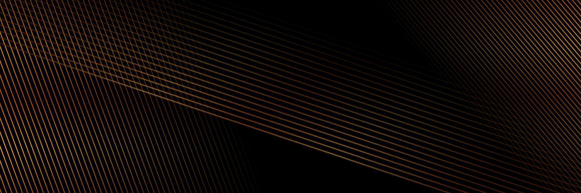 Golden geometric lines abstract hi-tech background vector