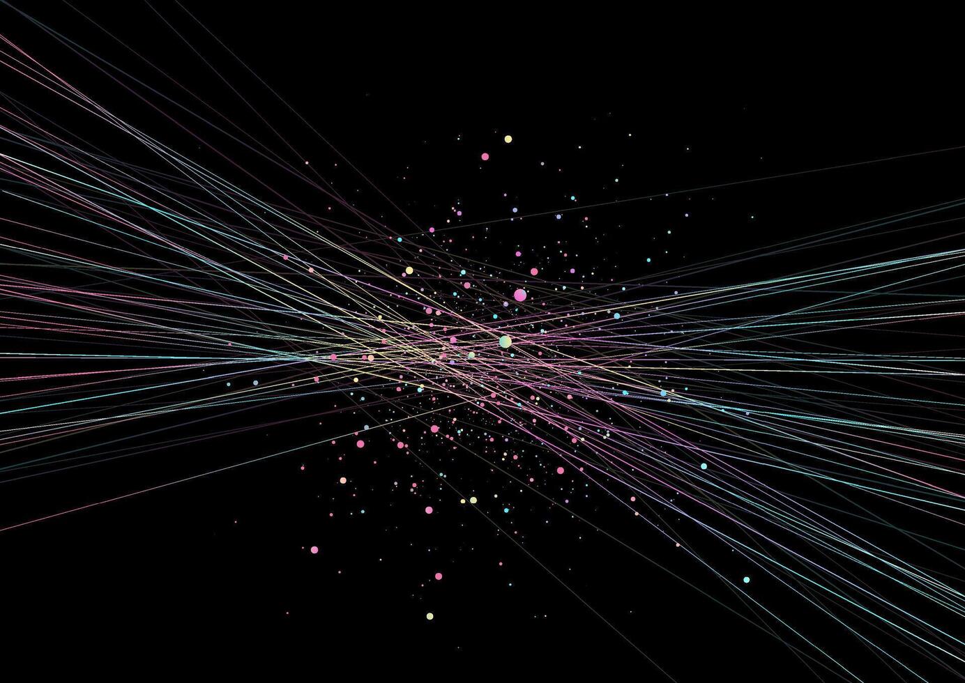 Holographic minimal lines and small particles abstract background vector