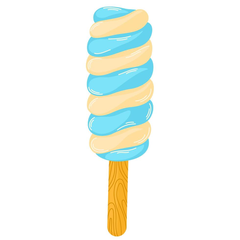 Ice cream Fruit ice popsicles fruity frozen treat isolated on white