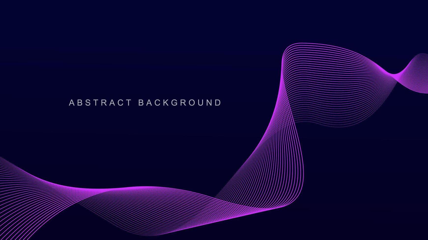 Abstract blue wave line pattern on dark blue background. Futuristic technology concept. Suit for banner, poster, cover, brochure, landing page, website vector
