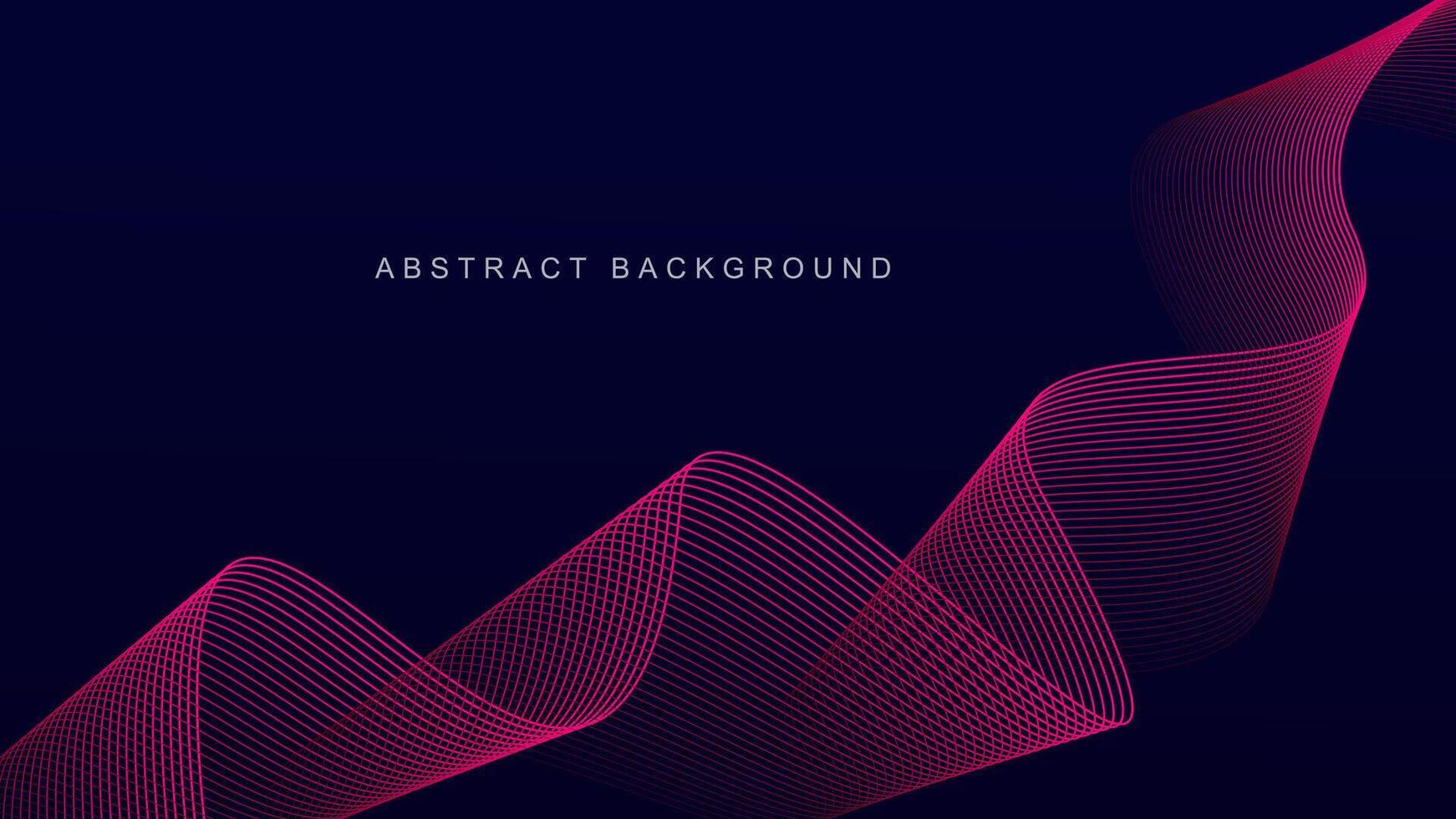 Abstract blue wave line pattern on dark blue background. Futuristic technology concept. Suit for banner, poster, cover, brochure, landing page, website vector