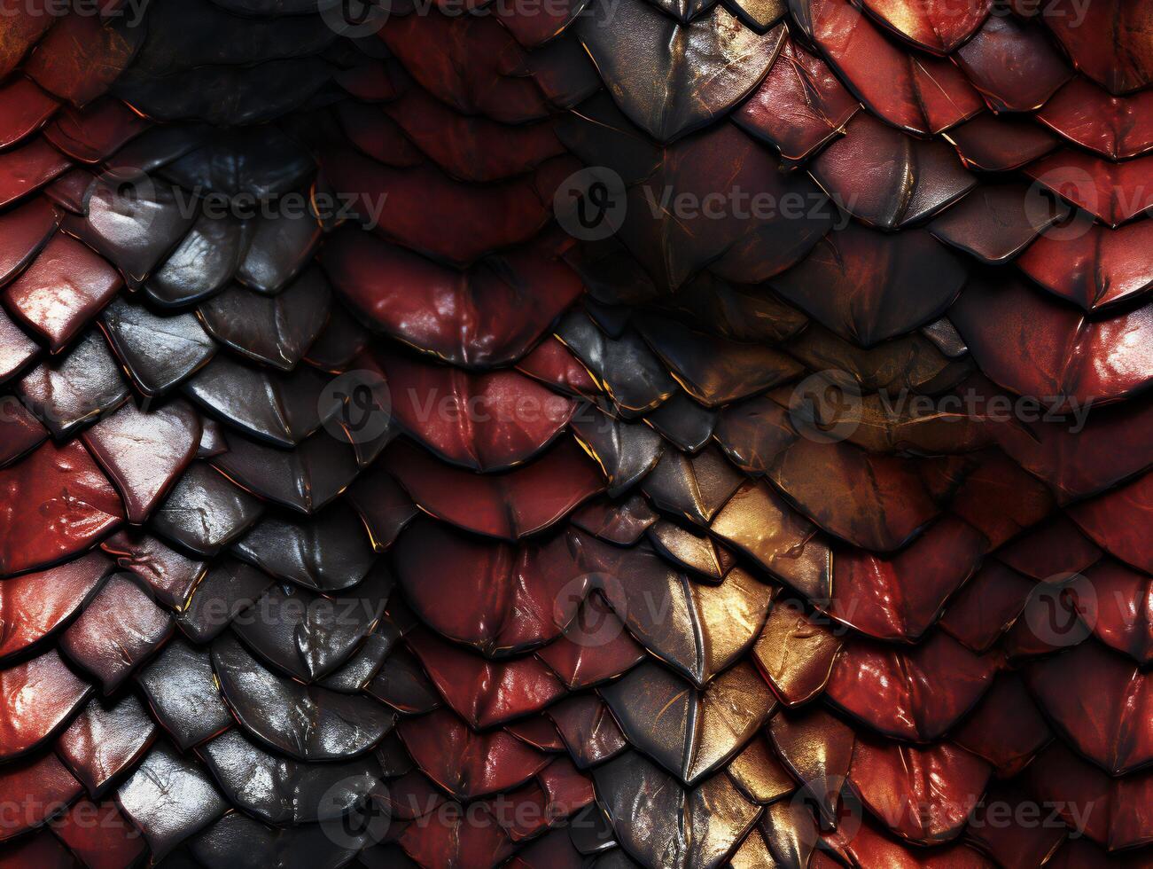 Snake skin with a smooth, glossy texture and a pattern of overlapping scales. photo