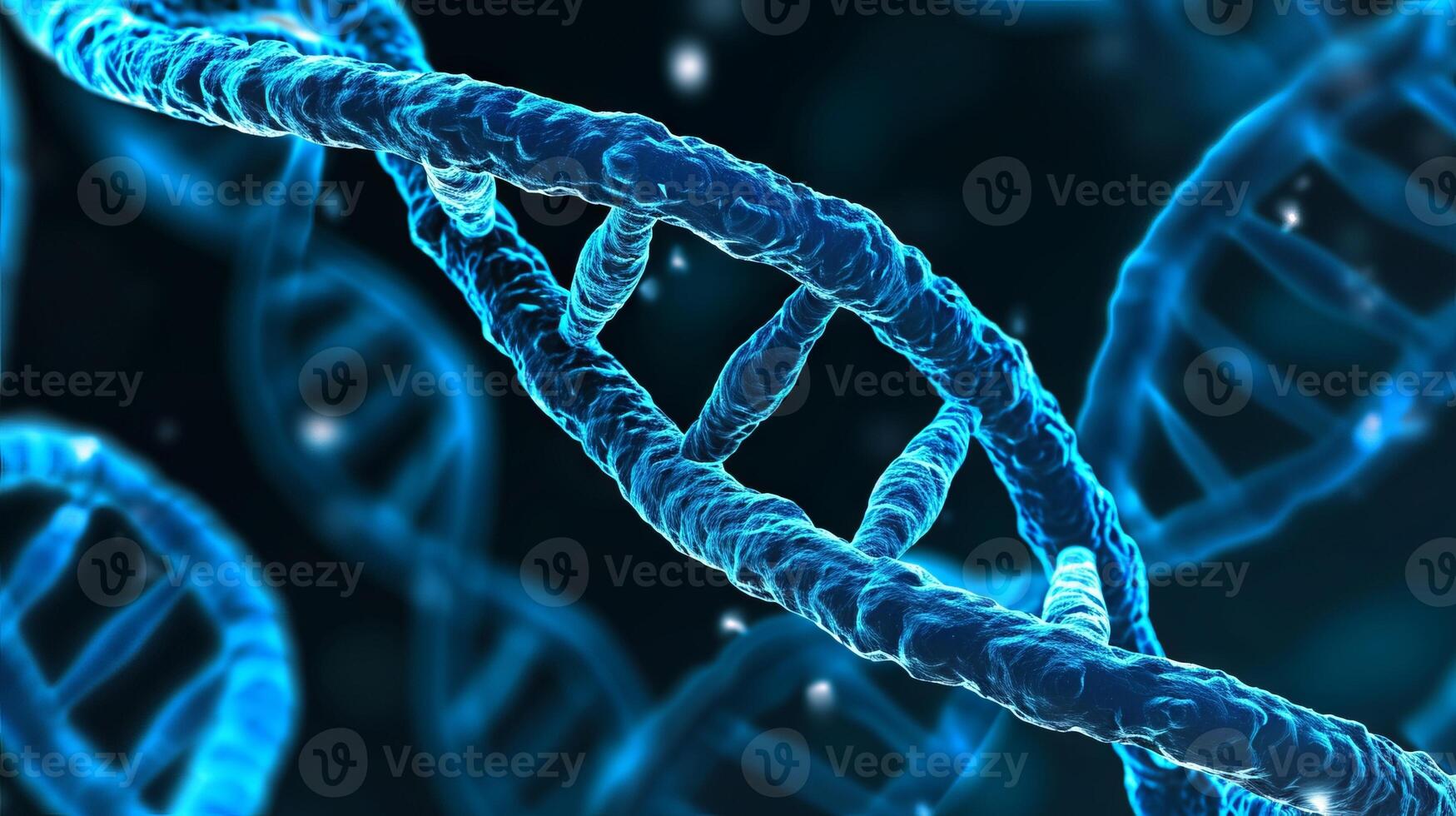Abstract background with DNA molecules. photo